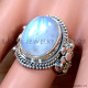 Rainbow Moonstone 925 Sterling Silver Ring (SJWR-2798) Rainbow Moonstone 925 Sterling Silver Ring (SJWR-2798)