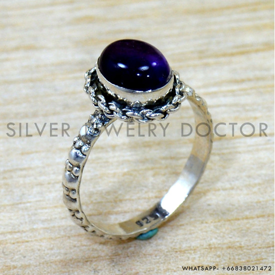 Amethyst 925 Sterling Silver Ring (SJWR-2801) Amethyst 925 Sterling Silver Ring (SJWR-2801)