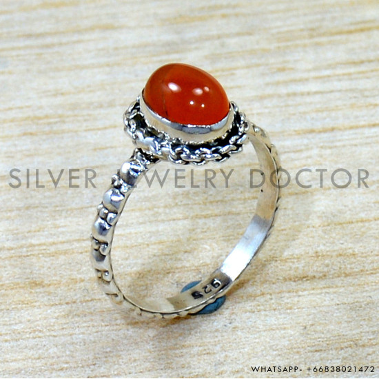 Carnelian 925 Sterling Silver Ring (SJWR-2803) Carnelian 925 Sterling Silver Ring (SJWR-2803)