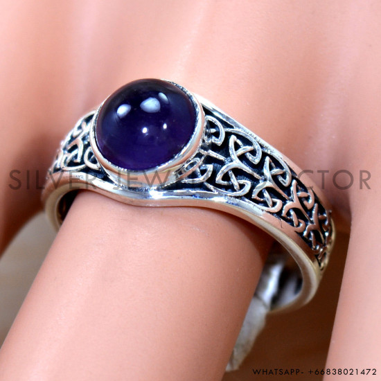 Amethyst 925 Sterling Silver Ring (SJWR-2807)