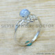 Rainbow Moonstone 925 Sterling Silver Ring (SJWR-2810)
