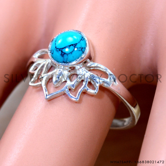 Turquoise 925 Sterling Silver Ring (SJWR-2811)