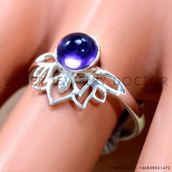 Amethyst 925 Sterling Silver Ring (SJWR-2813)