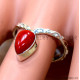 Coral 925 Sterling Silver Ring (SJWR-2814)