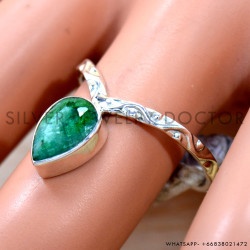 Emerald 925 Sterling Silver Ring (SJWR-2815)