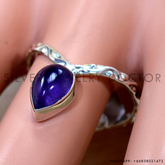 Amethyst 925 Sterling Silver Ring (SJWR-2816)