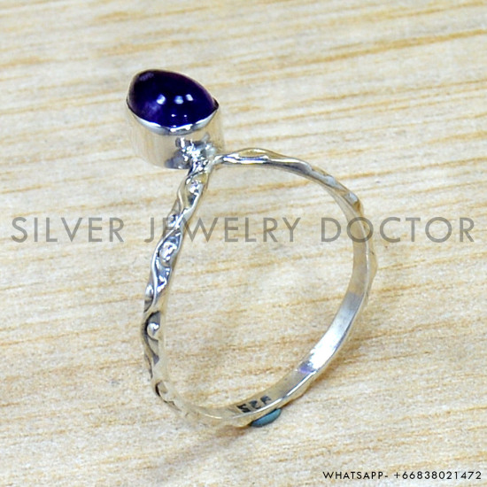 Amethyst 925 Sterling Silver Ring (SJWR-2816)