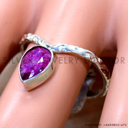Ruby 925 Sterling Silver Ring (SJWR-2818)