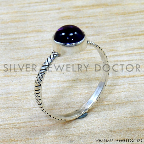 Amethyst 925 Sterling Silver Ring (SJWR-2820)