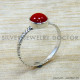 Coral 925 Sterling Silver Ring (SJWR-2822)