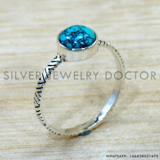 Turquoise 925 Sterling Silver Ring (SJWR-2823)
