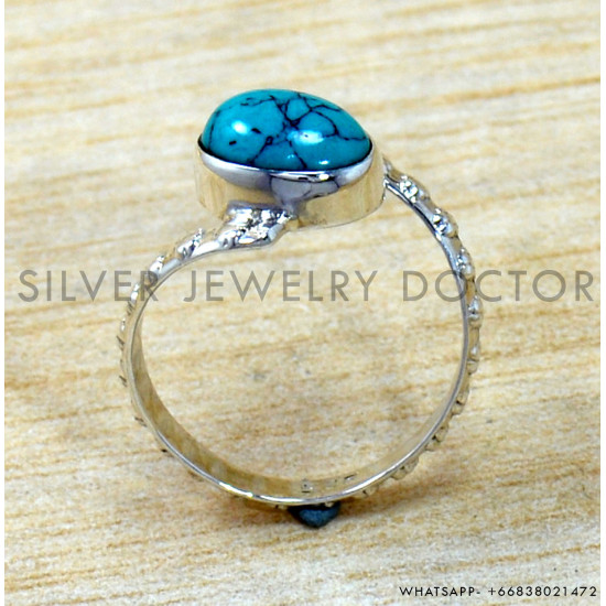 Turquoise 925 Sterling Silver Ring (SJWR-2824)
