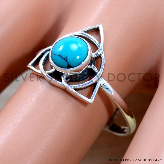 Turquoise 925 Sterling Silver Ring (SJWR-2830)