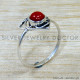 Coral 925 Sterling Silver Ring (SJWR-2831)