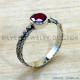 Ruby 925 Sterling Silver Ring (SJWR-2836)