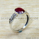 Ruby 925 Sterling Silver Ring (SJWR-2839)