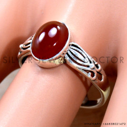 Carnelian 925 Sterling Silver Ring (SJWR-2841)