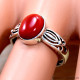 Coral 925 Sterling Silver Ring (SJWR-2842)