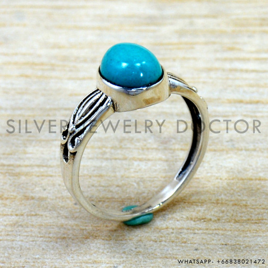 Turquoise 925 Sterling Silver Ring (SJWR-2843)