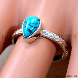 Turquoise 925 Sterling Silver Ring (SJWR-2850)