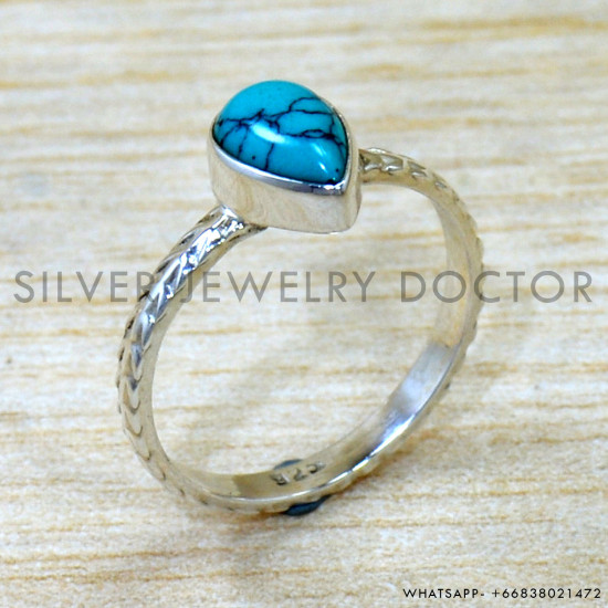 Turquoise 925 Sterling Silver Ring (SJWR-2850)