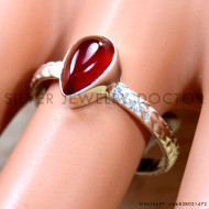 Carnelian 925 Sterling Silver Ring (SJWR-2851) Carnelian 925 Sterling Silver Ring (SJWR-2851)