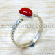 Coral 925 Sterling Silver Ring (SJWR-2852)