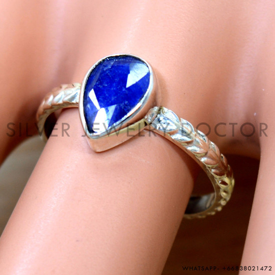 Sapphire 925 Sterling Silver Ring (SJWR-2853)