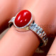 Coral 925 Sterling Silver Ring (SJWR-2854)
