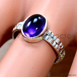 Amethyst 925 Sterling Silver Ring (SJWR-2856)