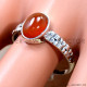 Carnelian 925 Sterling Silver Ring (SJWR-2857)