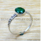 Emerald 925 Sterling Silver Ring (SJWR-2858)