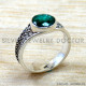 Emerald 925 Sterling Silver Ring (SJWR-2859)