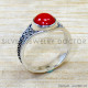 Coral 925 Sterling Silver Ring (SJWR-2860)