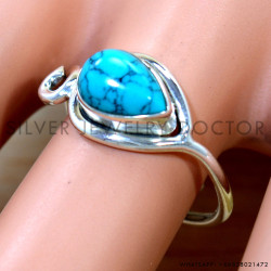 Turquoise 925 Sterling Silver Ring (SJWR-2865)