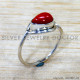 Coral 925 Sterling Silver Ring (SJWR-2867)