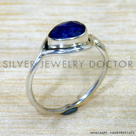Sapphire 925 Sterling Silver Ring (SJWR-2868)