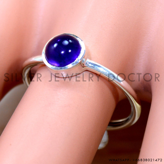 Amethyst 925 Sterling Silver Ring (SJWR-2878)