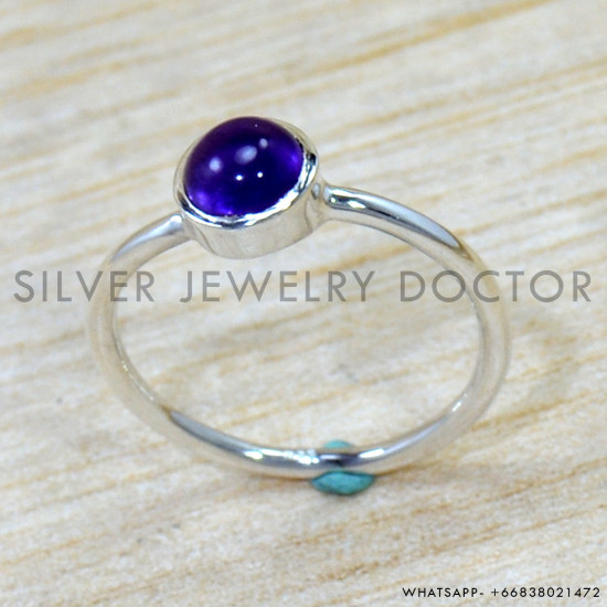 Amethyst 925 Sterling Silver Ring (SJWR-2878)