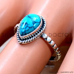 Turquoise 925 Sterling Silver Ring (SJWR-2882)