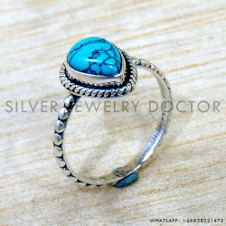 Turquoise 925 Sterling Silver Ring (SJWR-2882)