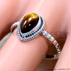 Tiger Eye 925 Sterling Silver Ring (SJWR-2883)