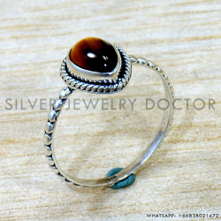 Tiger Eye 925 Sterling Silver Ring (SJWR-2883)