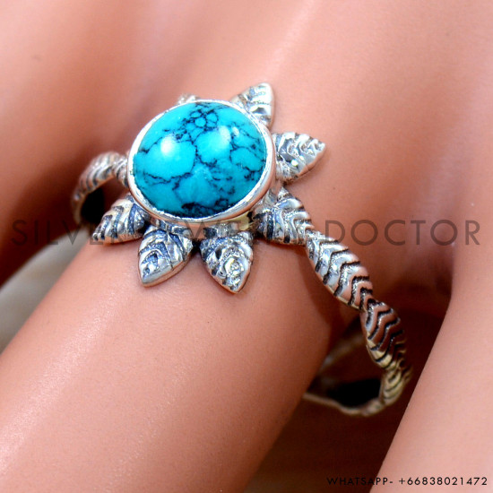 Turquoise 925 Sterling Silver Ring (SJWR-2885)