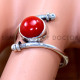 Coral 925 Sterling Silver Ring (SJWR-2889)