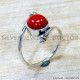 Coral 925 Sterling Silver Ring (SJWR-2889)