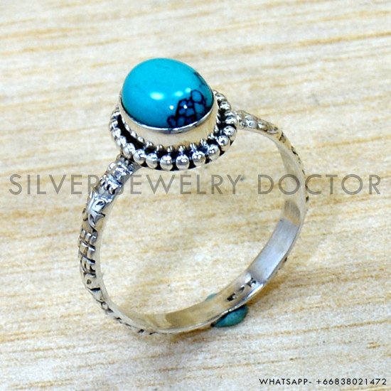 Turquoise 925 Sterling Silver Ring (SJWR-2896)