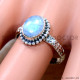 Rainbow Moonstone 925 Sterling Silver Ring (SJWR-2897)