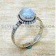 Rainbow Moonstone 925 Sterling Silver Ring (SJWR-2897)