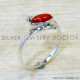 Coral 925 Sterling Silver Ring (SJWR-2902)